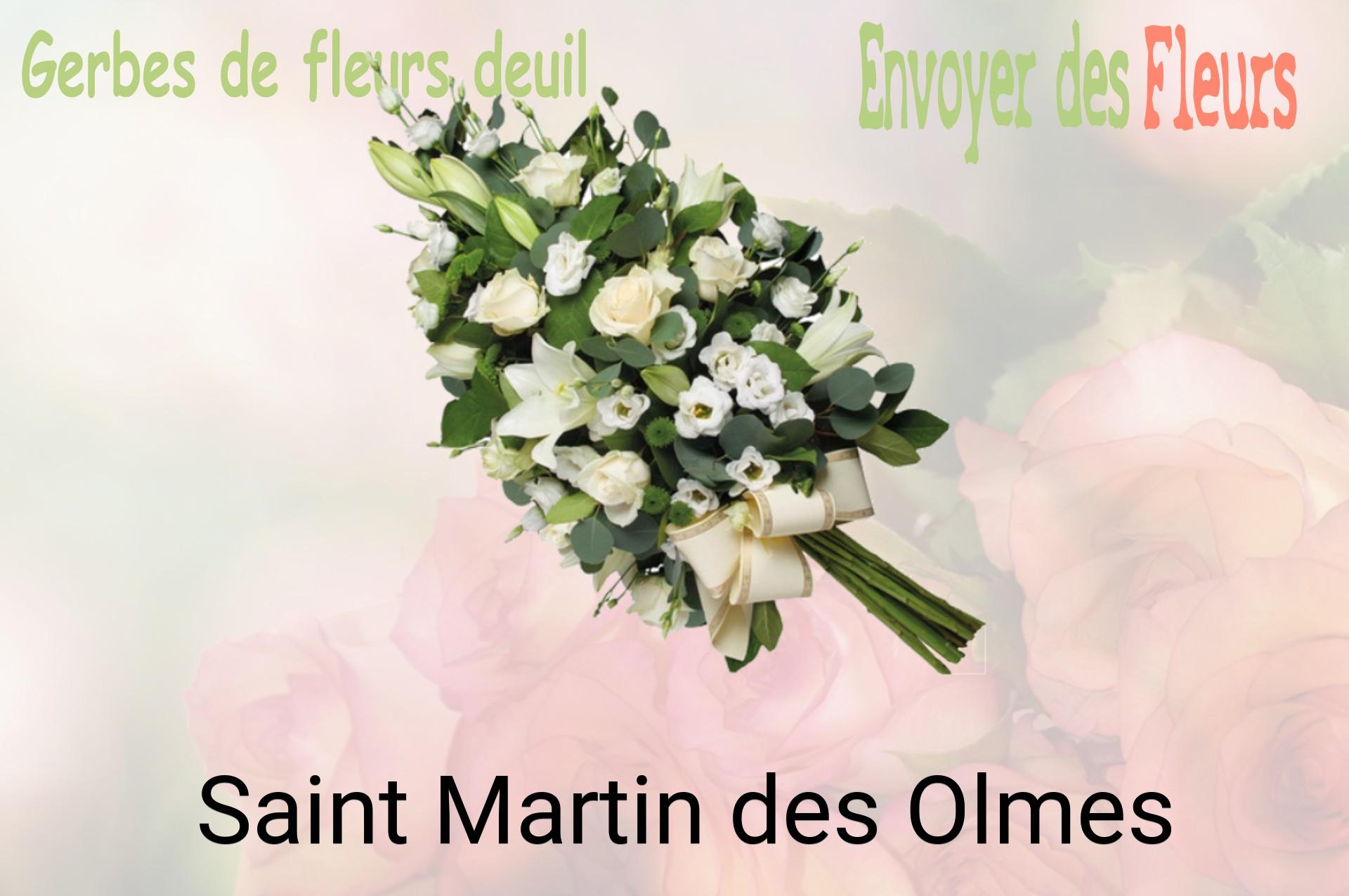 Gerbe de fleurs de deuil livrée à Saint-Martin-des-Olmes